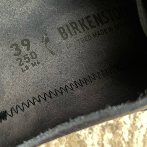 Birkenstock Buckley 39 Navy Blue Leather Clog Size 8 Womens - Picture 7 of 13